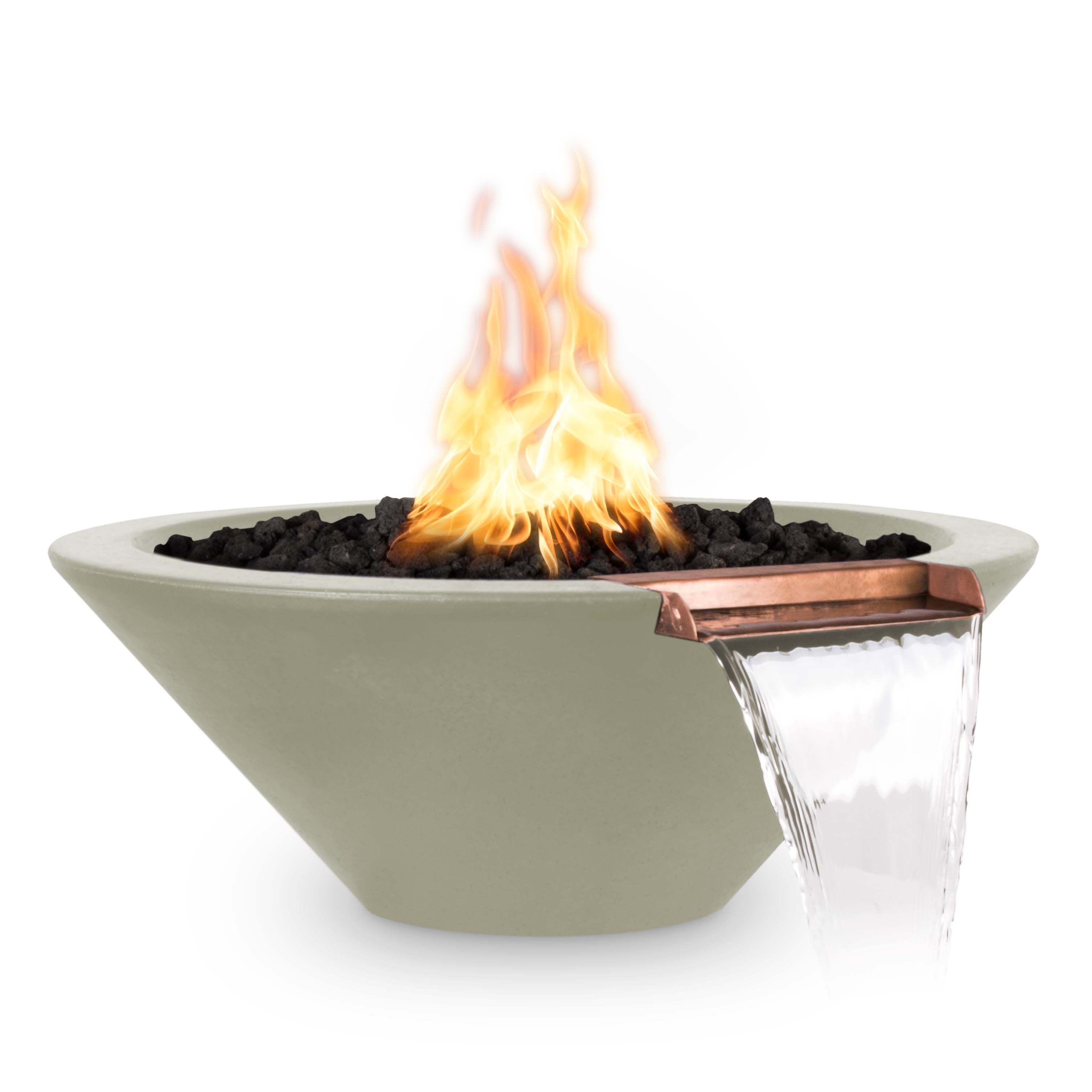 The Outdoor Plus GFRC Concrete Round Cazo Fire and Water Bowl