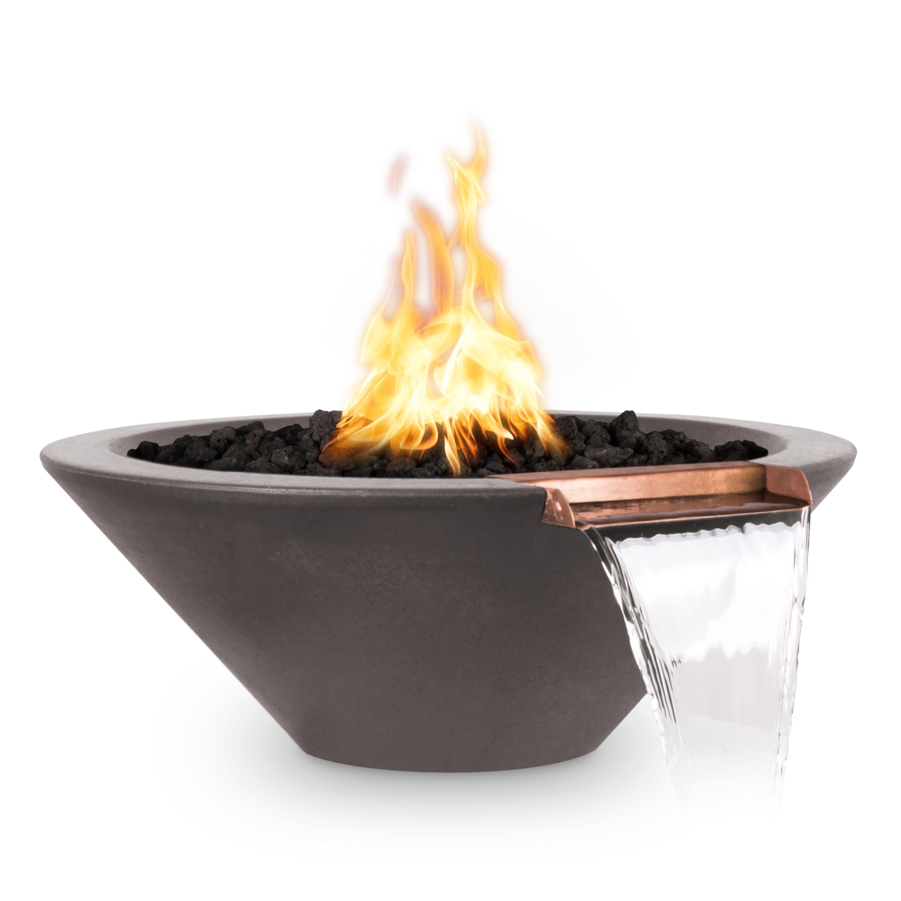 The Outdoor Plus GFRC Concrete Round Cazo Fire and Water Bowl