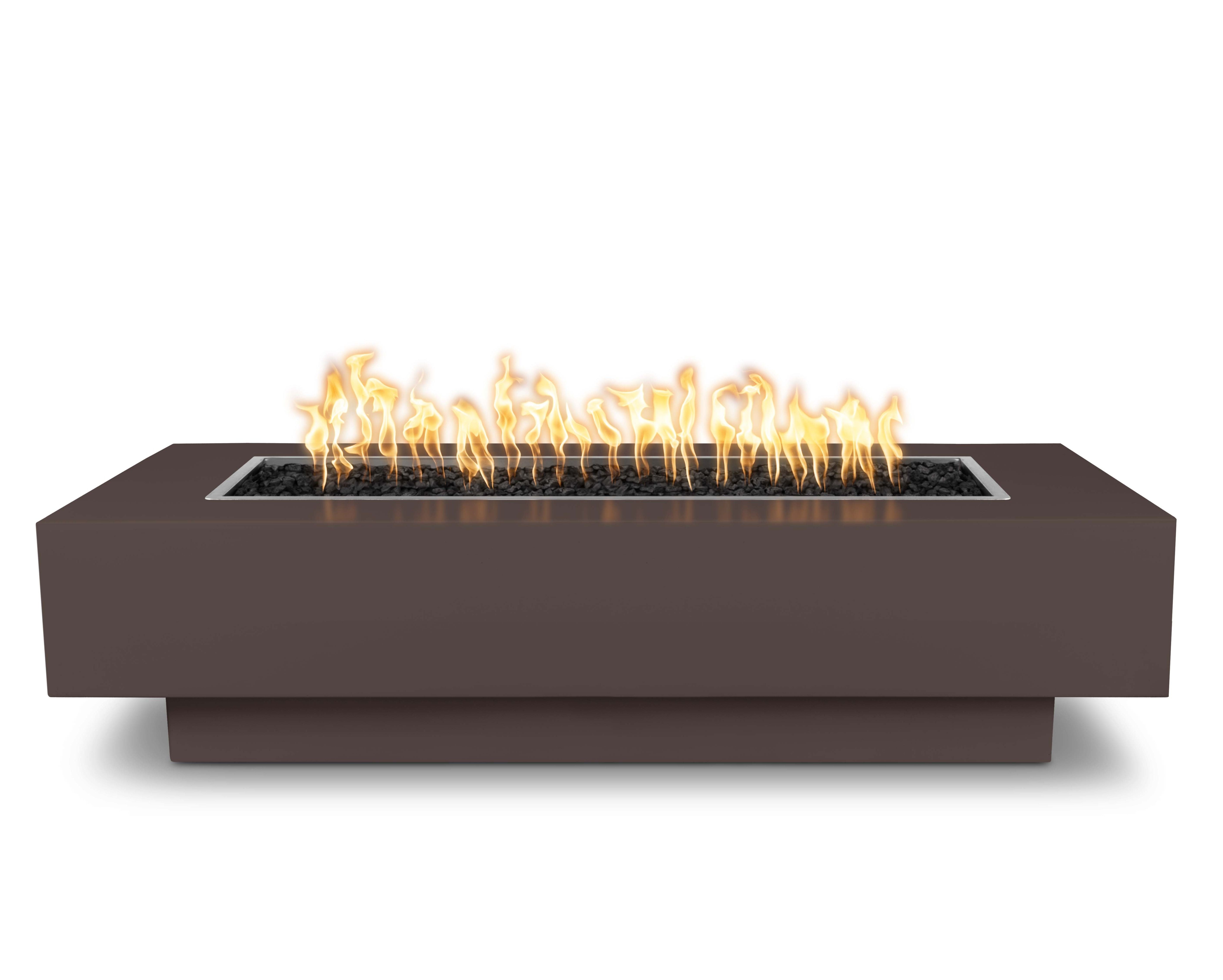 The Outdoor Plus Rectangle Coronado Powder Coat Collection Fire Pit