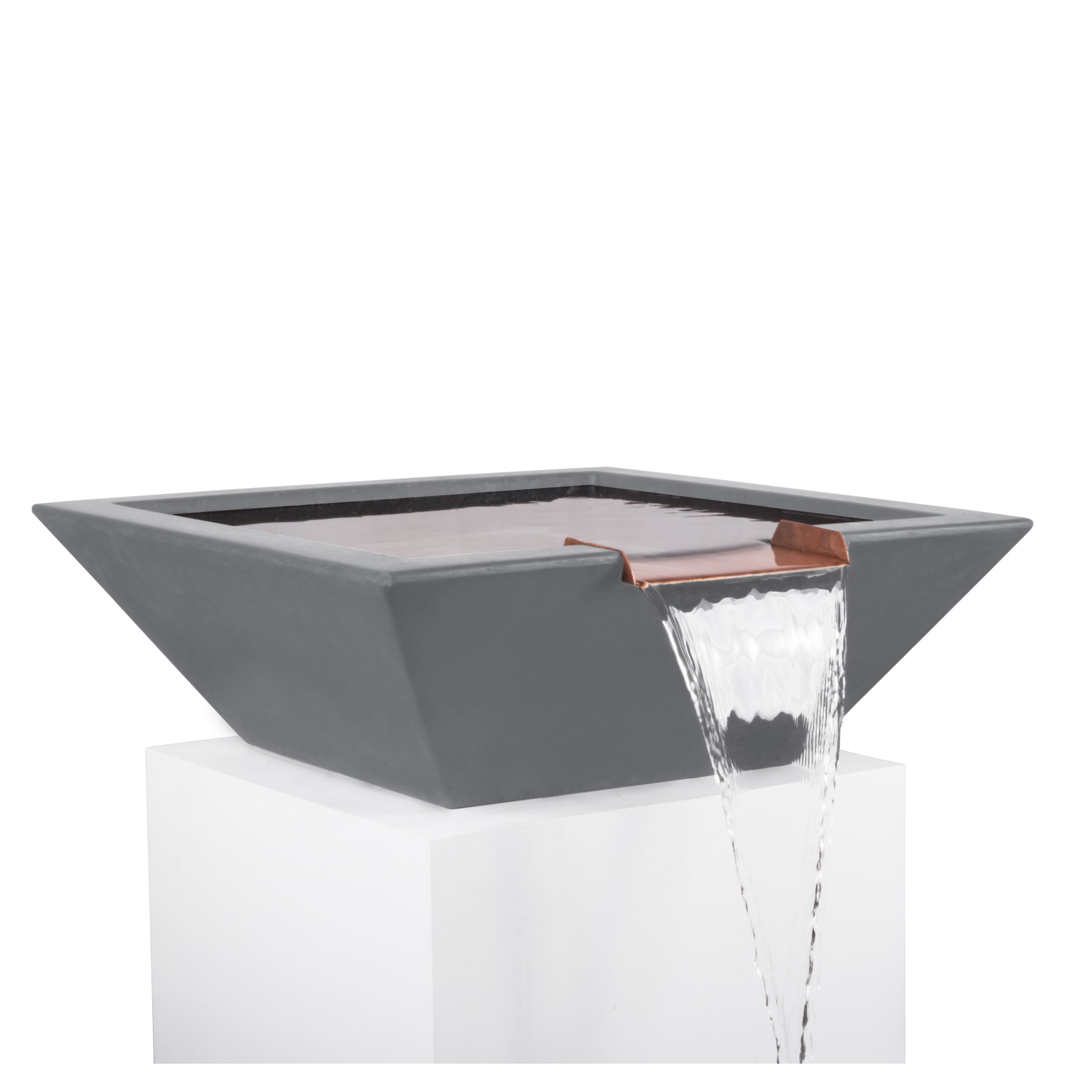 The Outdoor Plus GFRC Concrete Square Maya Water Bowl