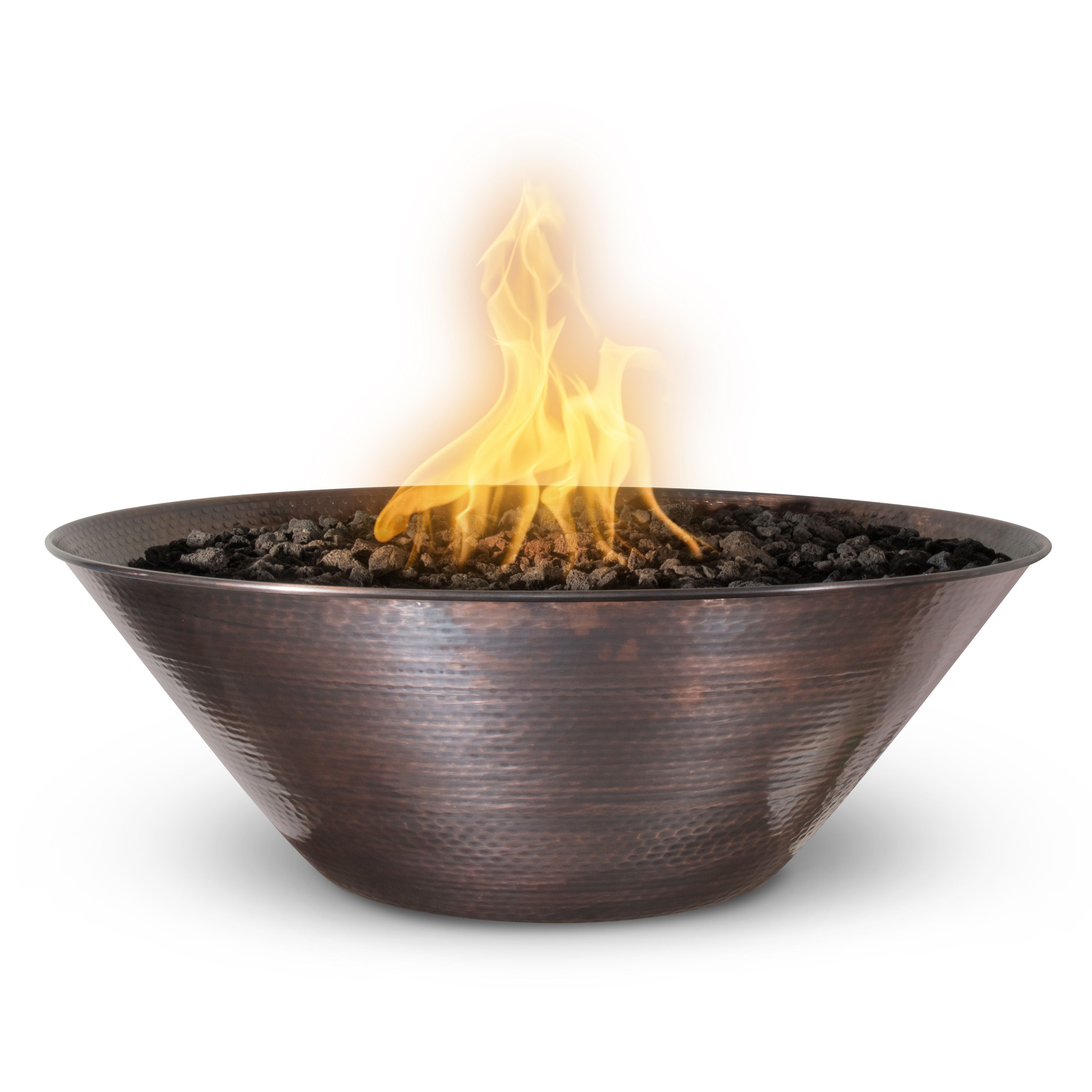 The Outdoor Plus Hammered Copper Round Remi Fire Bowl