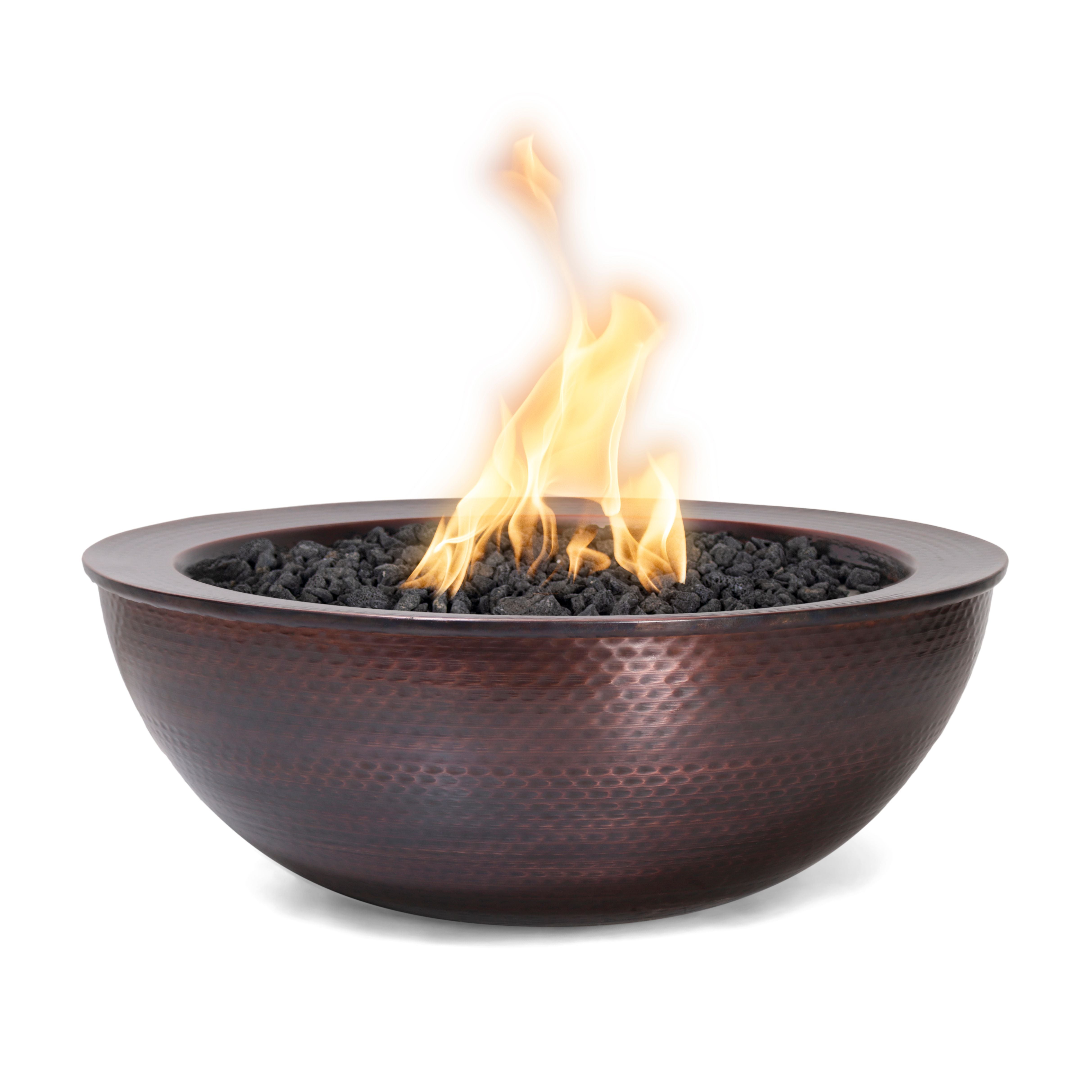 The Outdoor Plus Hammered Copper Round Sedona Fire Bowl
