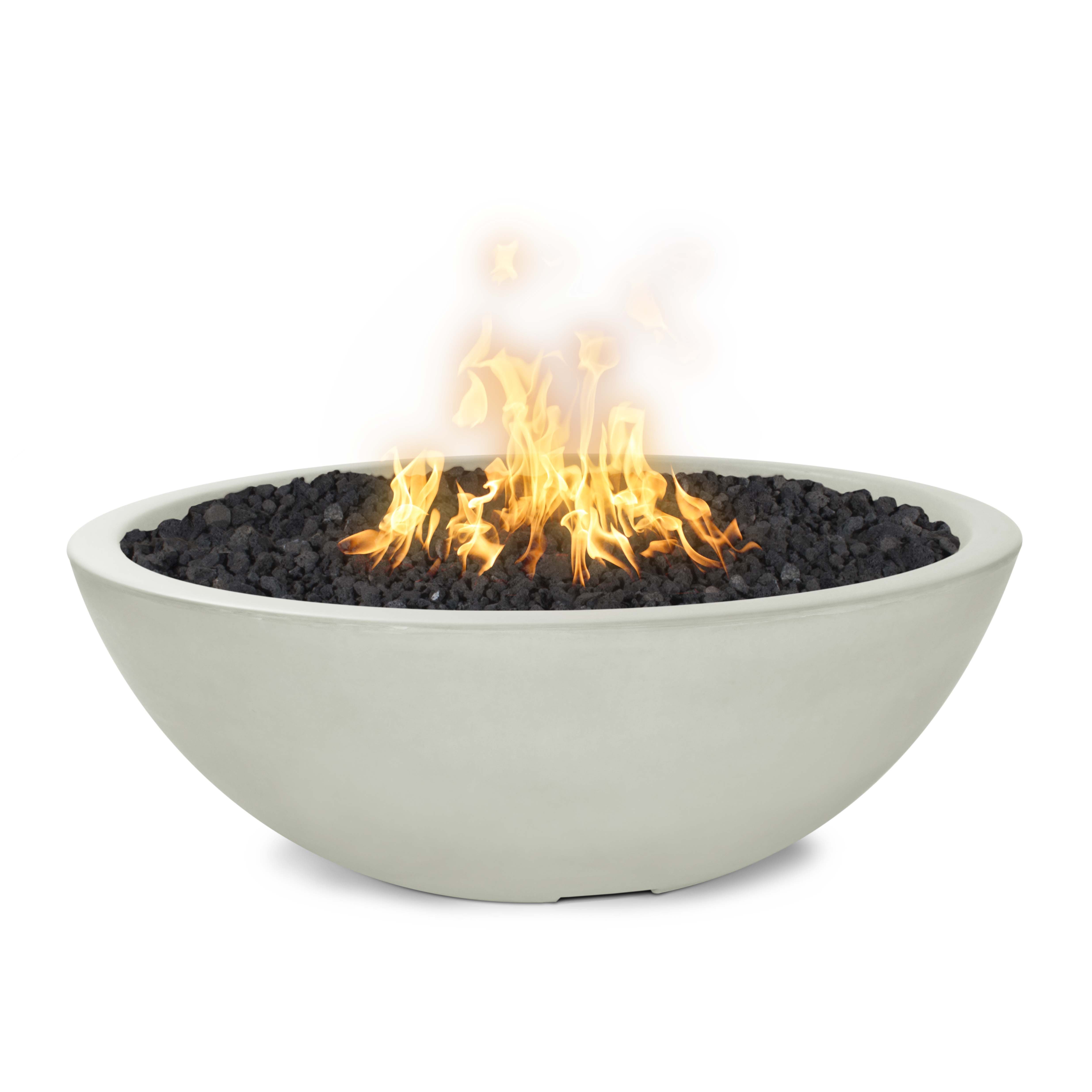 The Outdoor Plus Round Sedona Concrete Fire Pit Narrow Edge