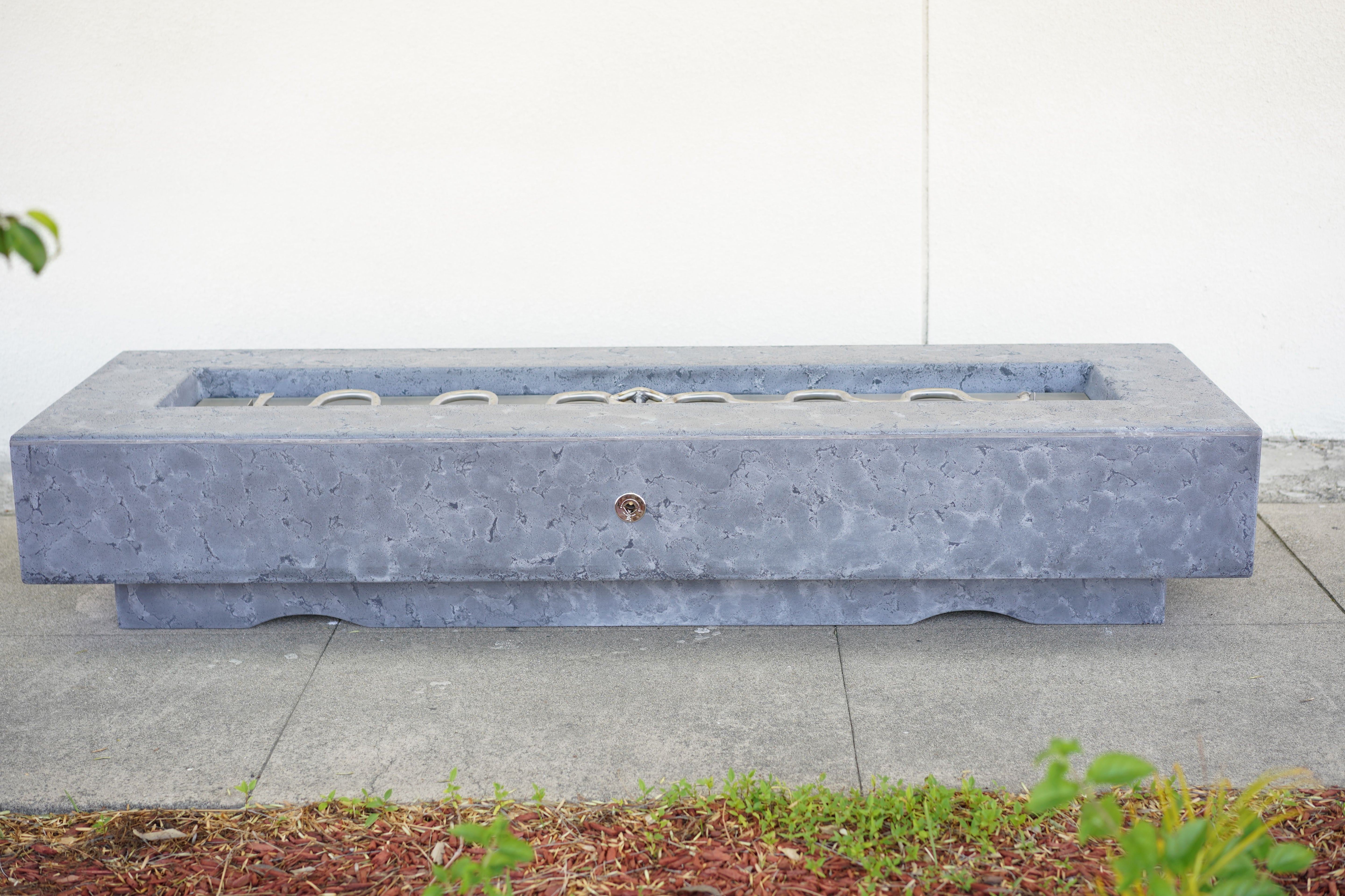 The Outdoor Plus Rectangle Del Mar Concrete Fire Pit