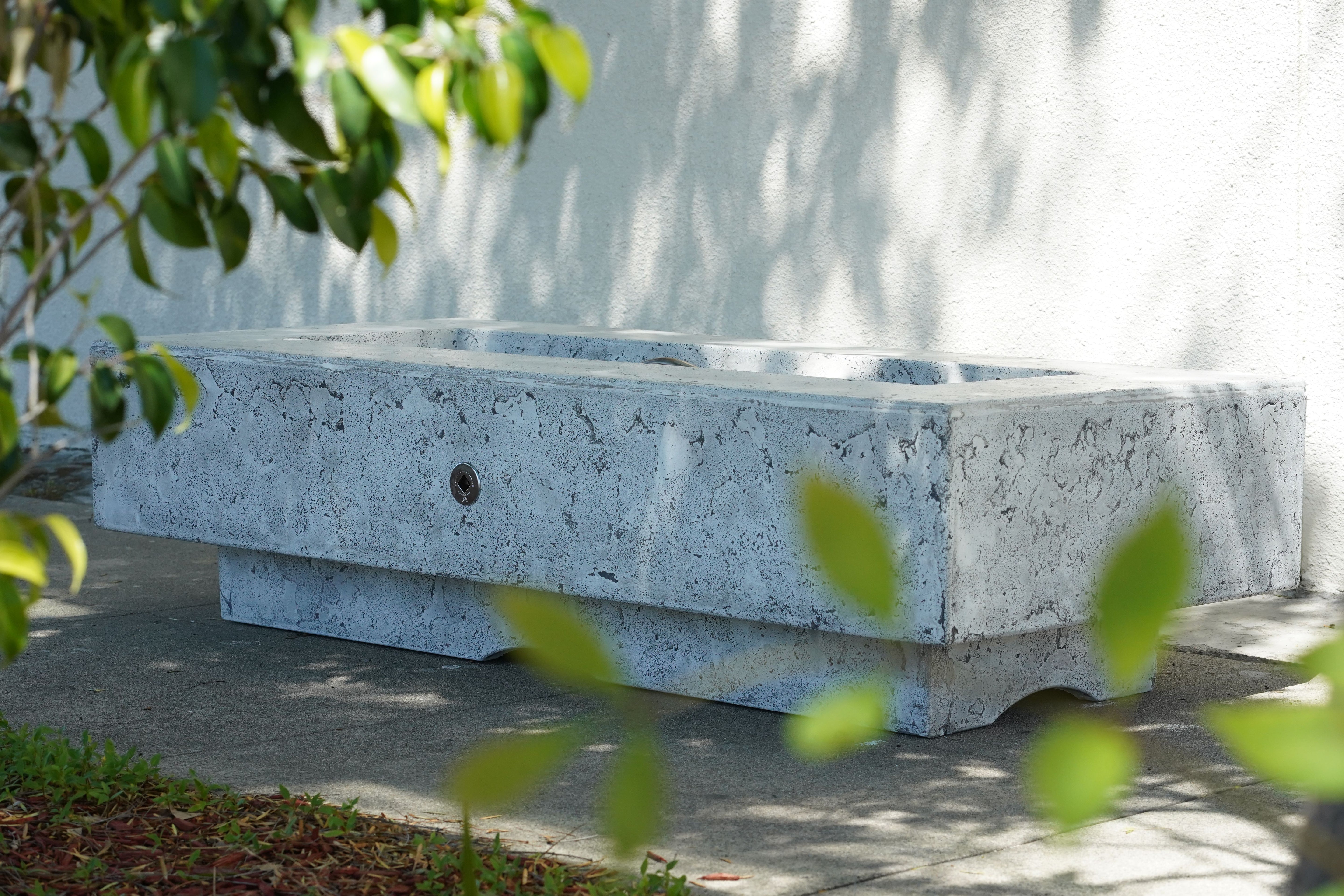 The Outdoor Plus Rectangle Del Mar Concrete Fire Pit