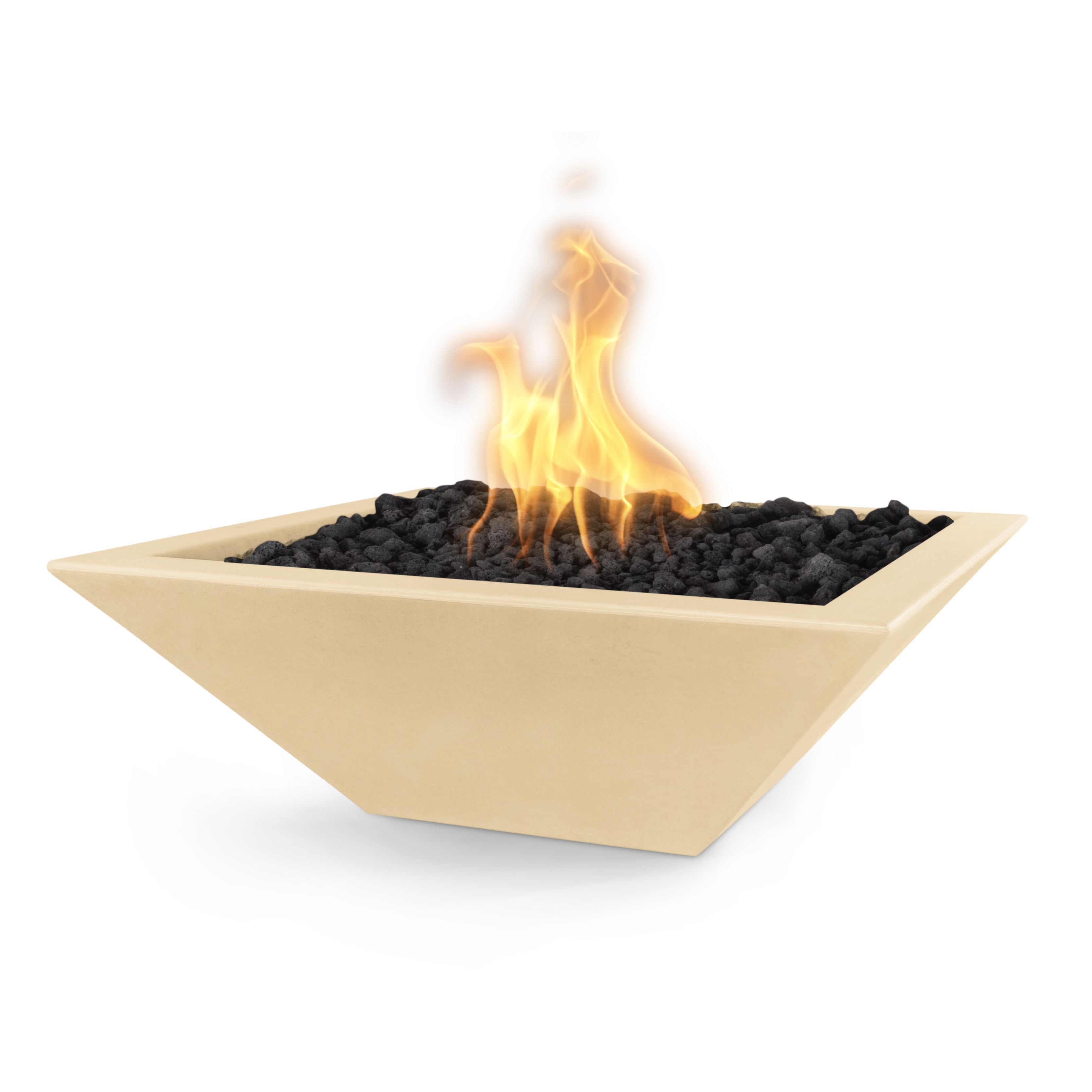 The Outdoor Plus GFRC Concrete Square Maya Fire Bowl