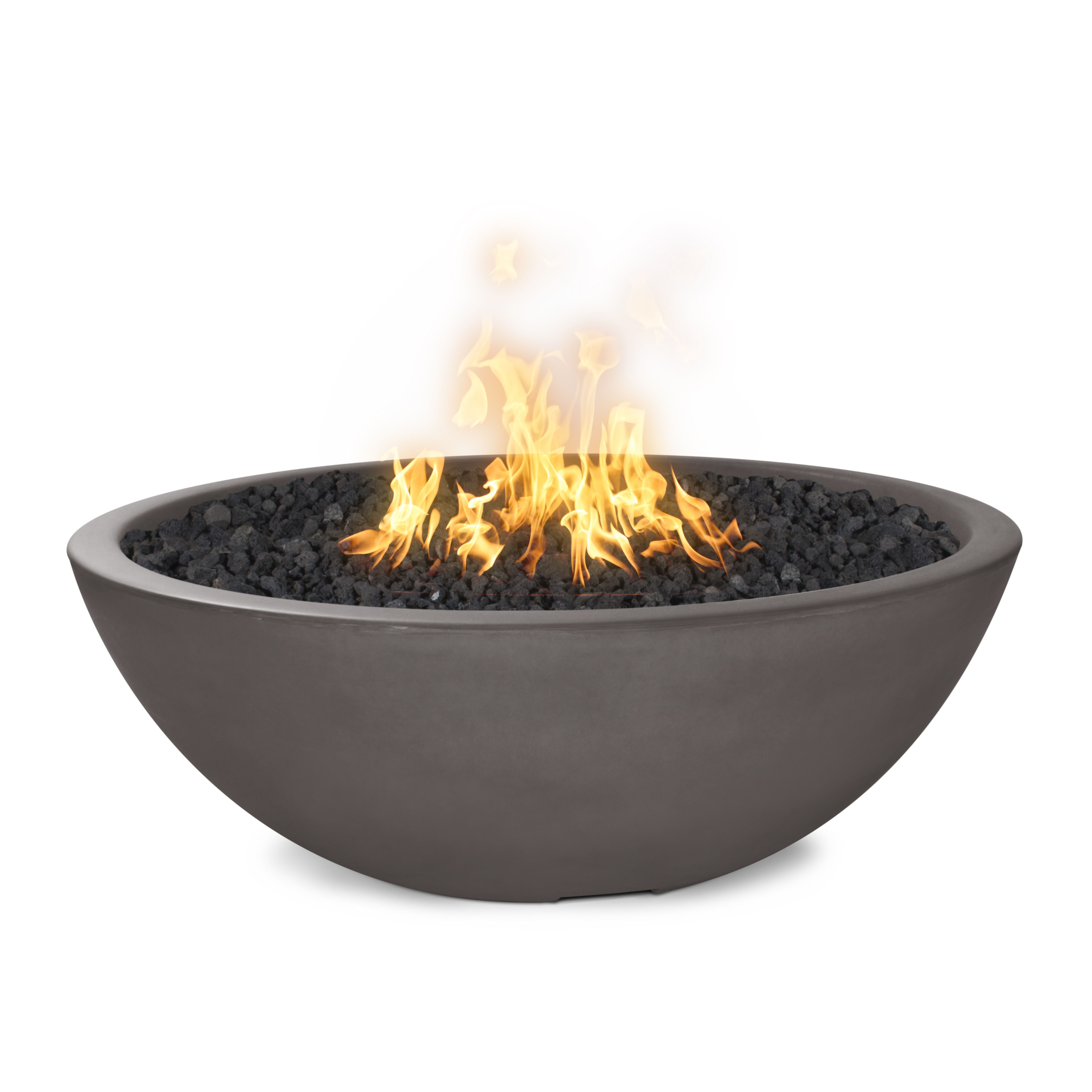 The Outdoor Plus Round Sedona Concrete Fire Pit Narrow Edge