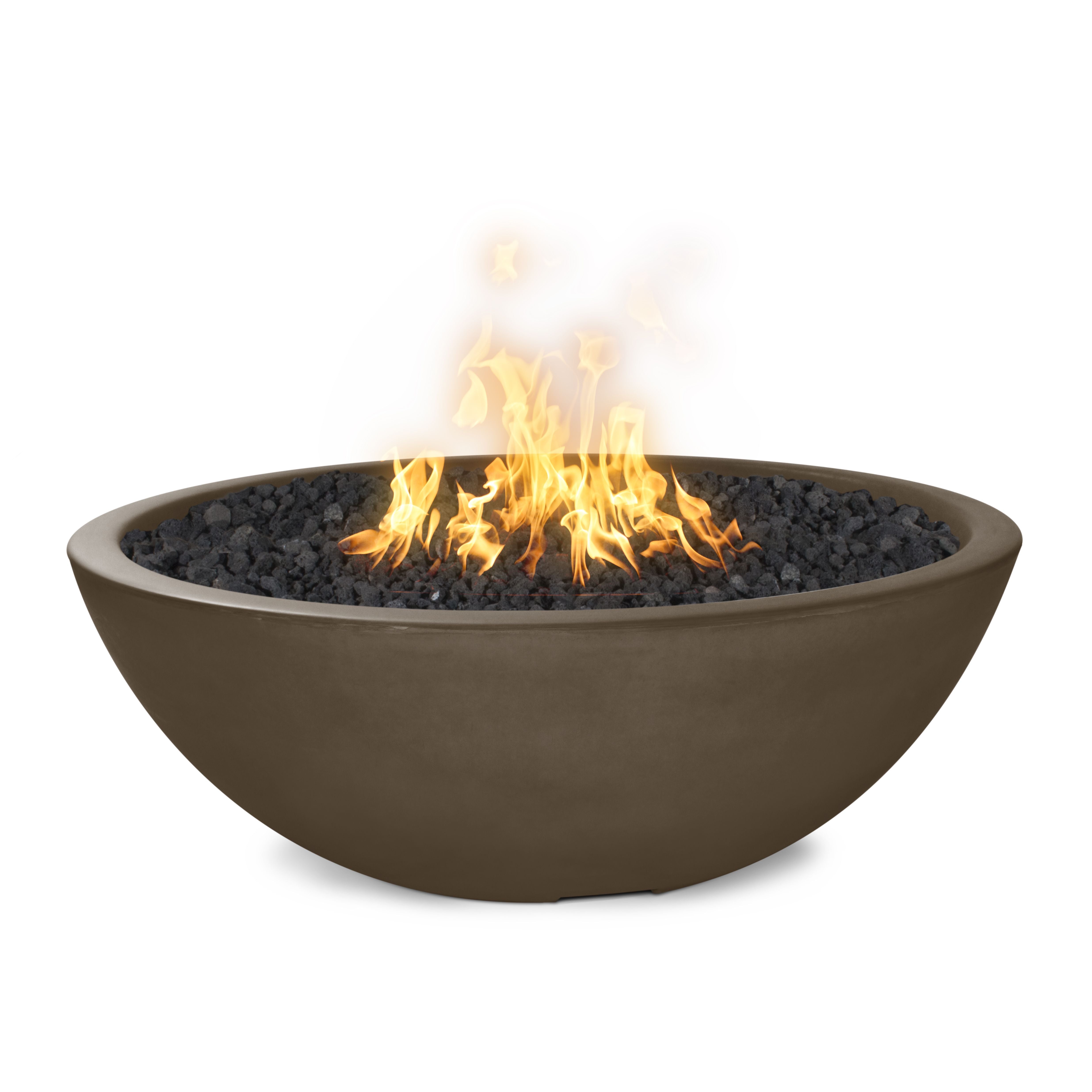 The Outdoor Plus Round Sedona Concrete Fire Pit Narrow Edge