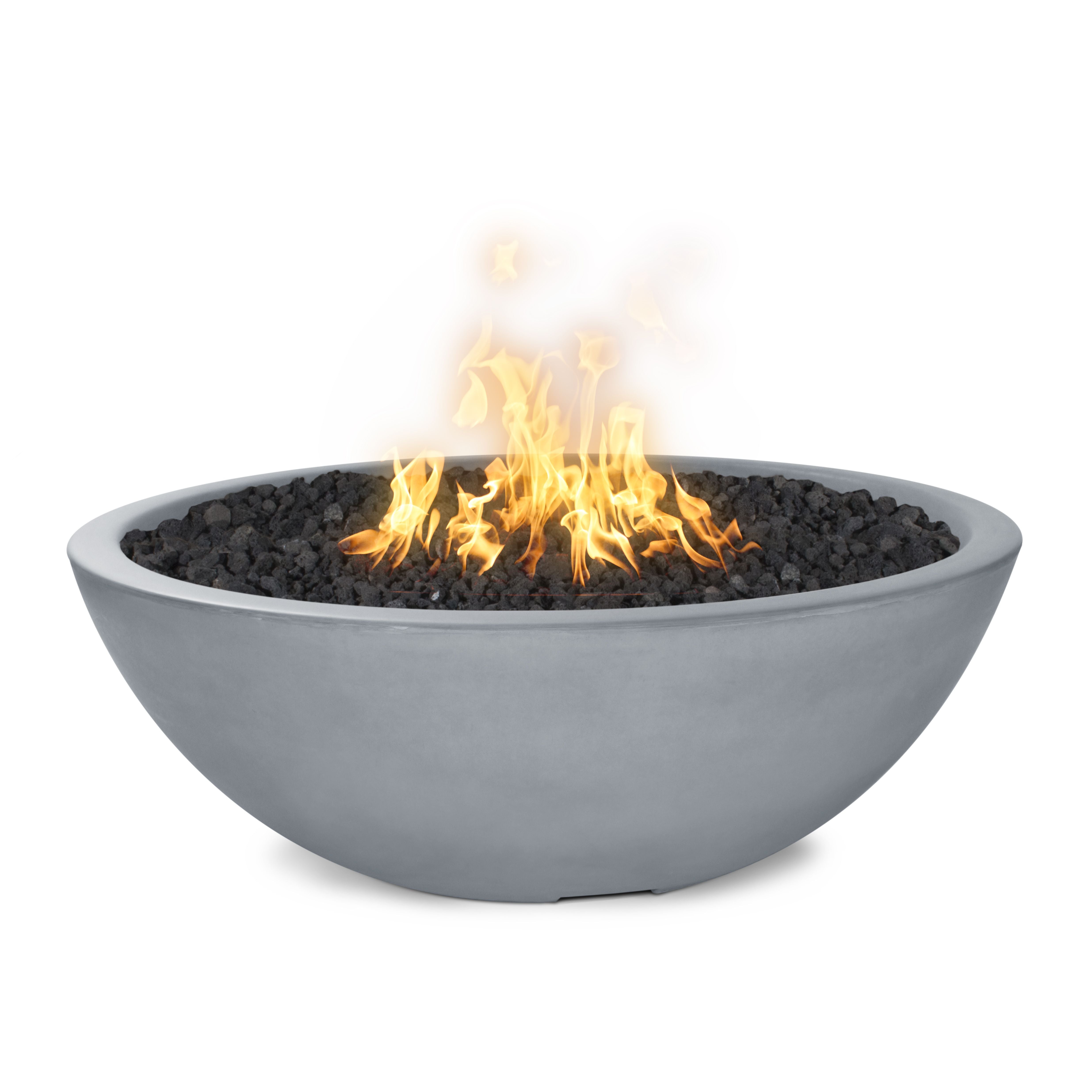 The Outdoor Plus Round Sedona Concrete Fire Pit Narrow Edge