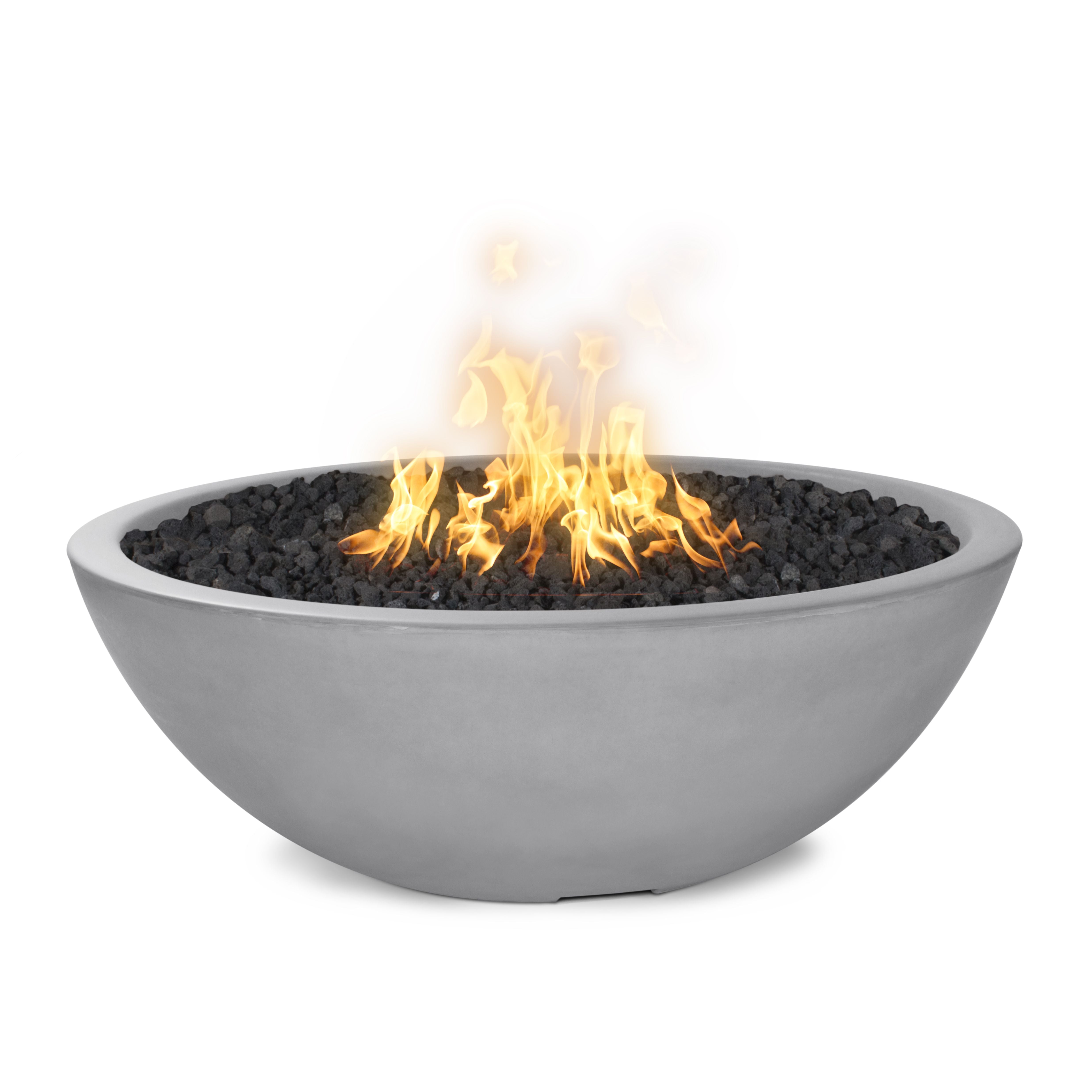 The Outdoor Plus Round Sedona Concrete Fire Pit Narrow Edge