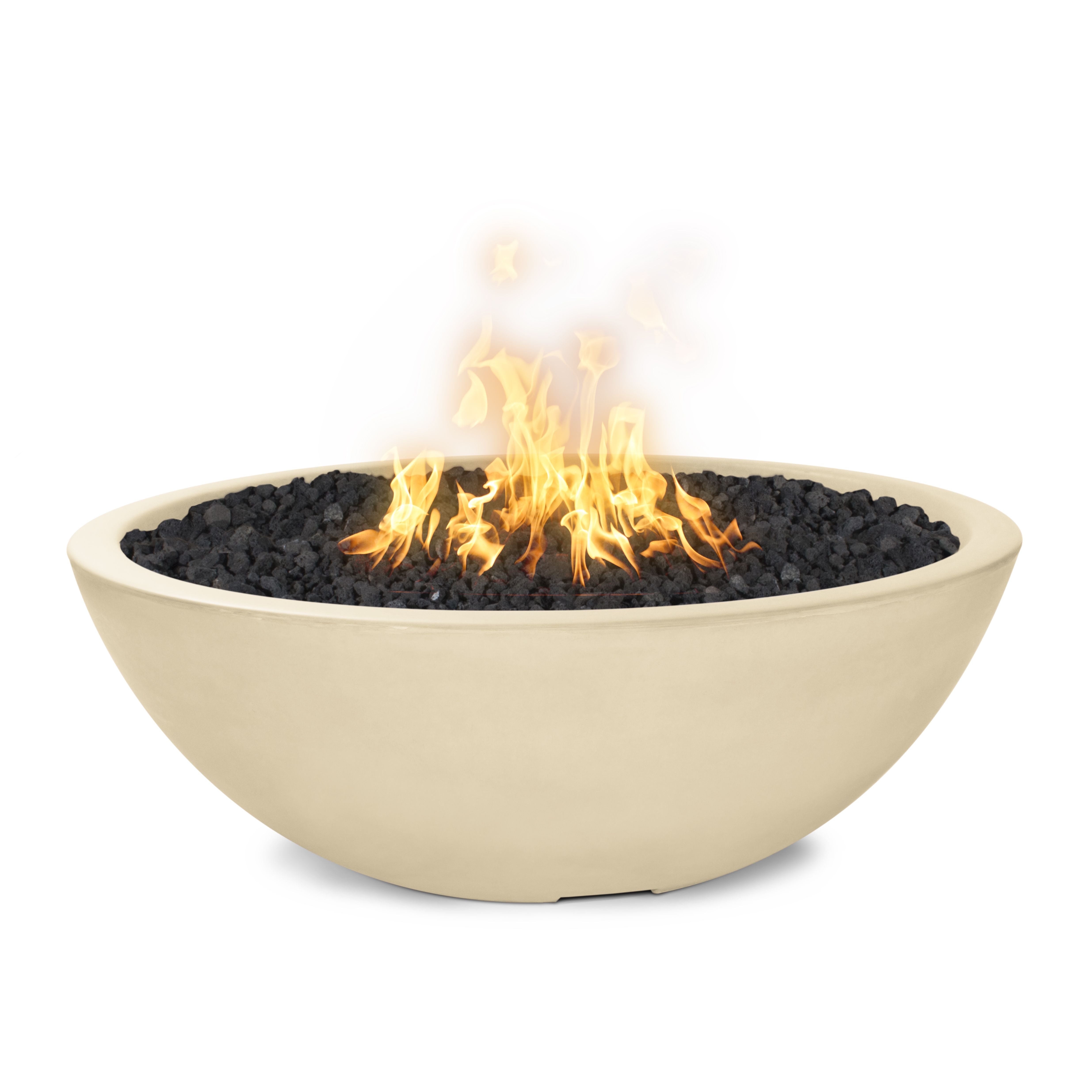 The Outdoor Plus Round Sedona Concrete Fire Pit Narrow Edge