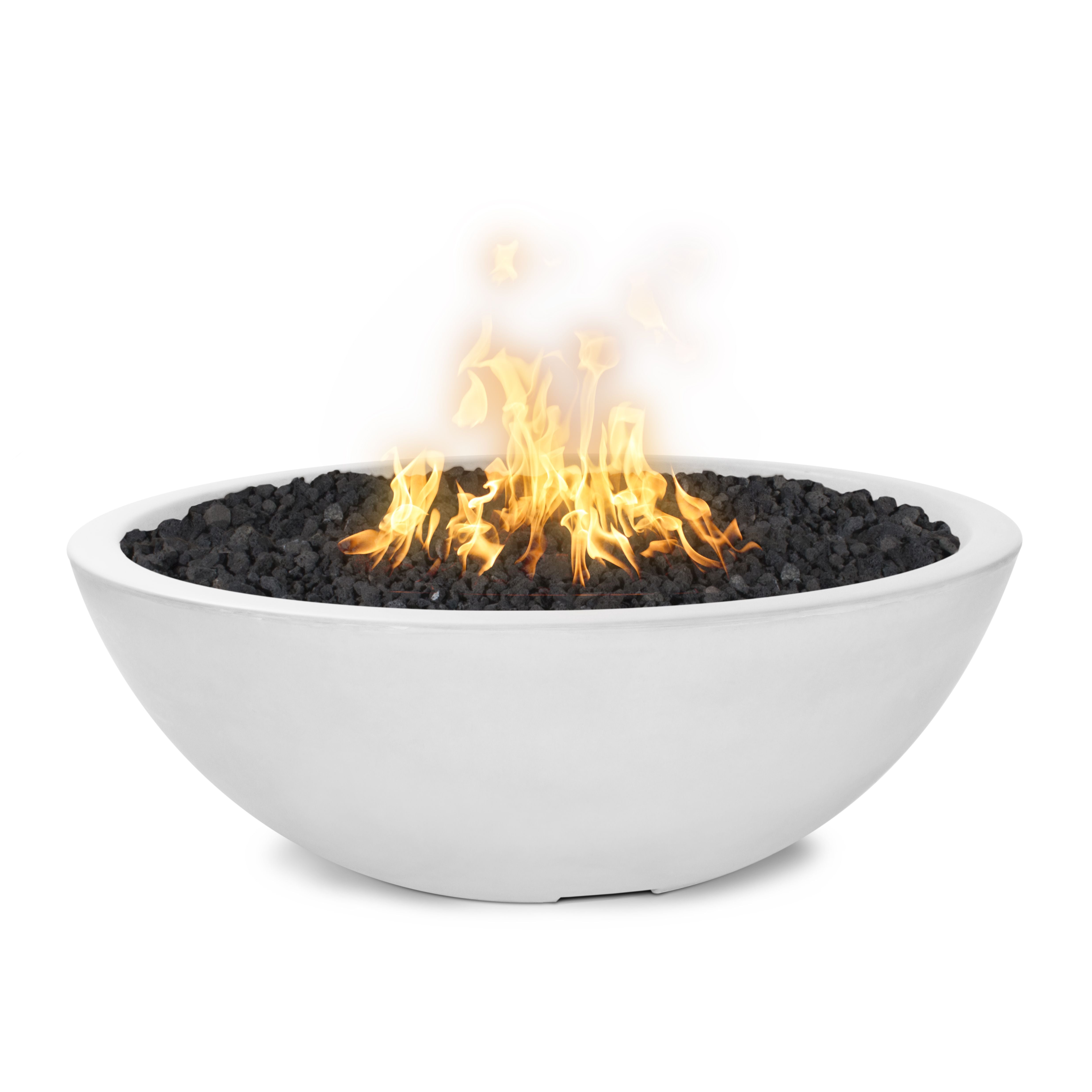 The Outdoor Plus Round Sedona Concrete Fire Pit Narrow Edge